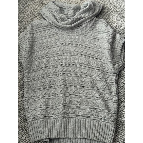 Capsule Cable Knit Sleeveless Cowl Neck Sweater Vest - Picture 5 of 6